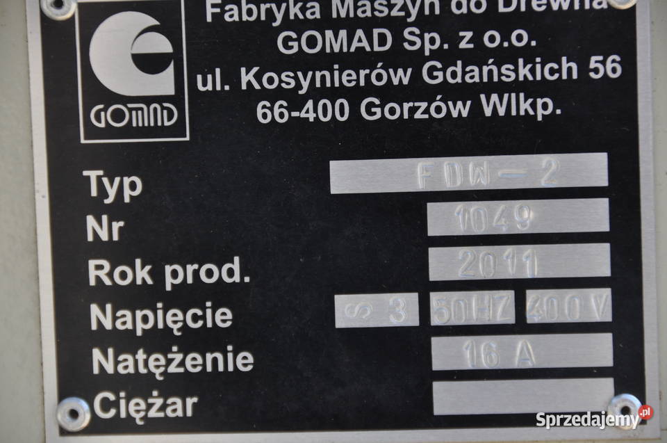 FREZARKA GOMAD FDW2 Dargomyśl
