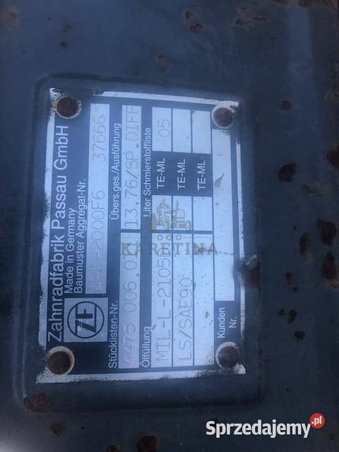 Most Napędowy ZF APL 2000F6 Fendt Zwolnica Jastrzębniki sprzedam