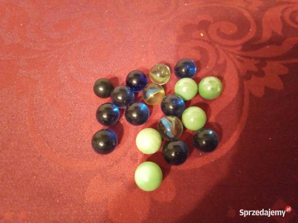 Szklane kulki 18 sztuk PRL komplet Warszawa