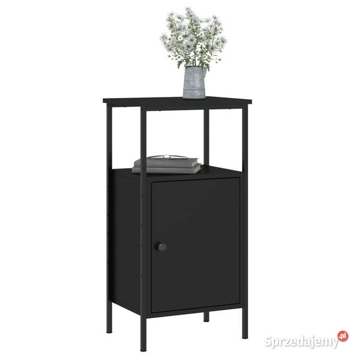 Szafka nocna czarna 41x31x80 materiał Warszawa