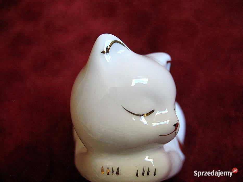 Kot mały kotek z porcelany Figurka 5 x 10 x 5 Siedlce