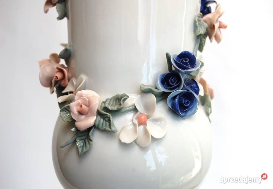 Wazon kwiaty relief recznie zdobiony porcelana Lublin sprzedam