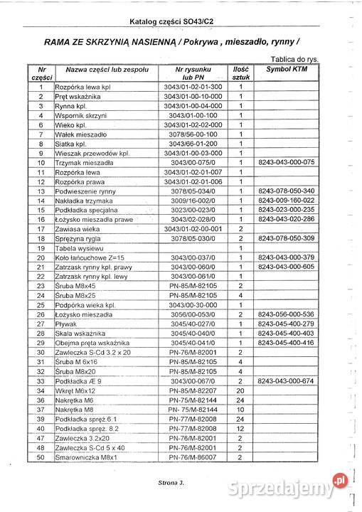 INSTRUKCJA I KATALOG POZNANIAK 6 SO43C2 Pozostałe Stalowa Wola
