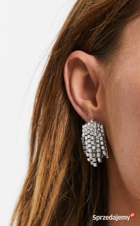 Bogato zdobione kolczyki ślubnewieczorowe z Kraków