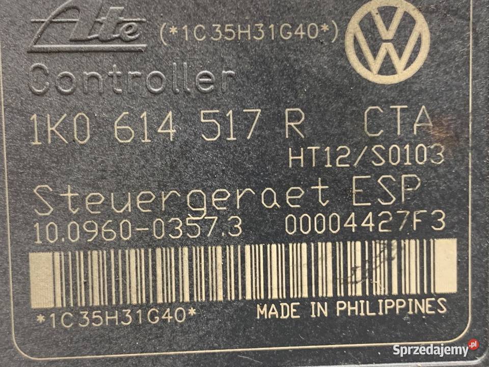 POMPA ABS VW JETTA III 1K0614517R 16 115 0413 Układ ABS i ESP