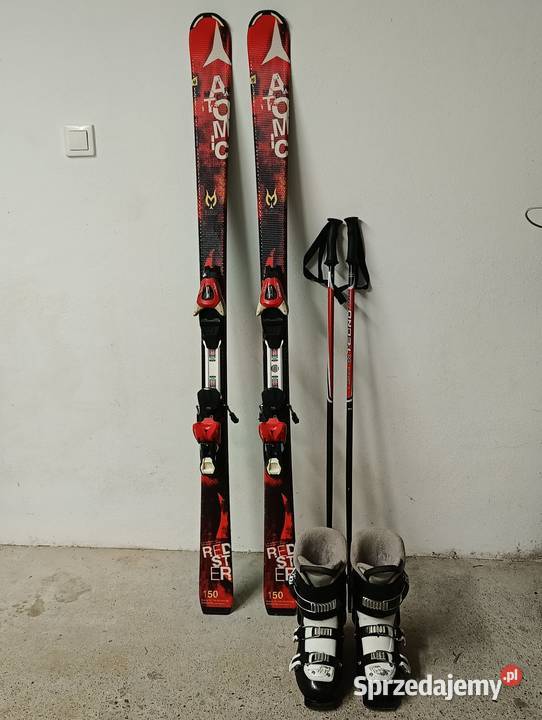 Narty Atomic 150 buty 289 mm kijki małopolskie Pleśna