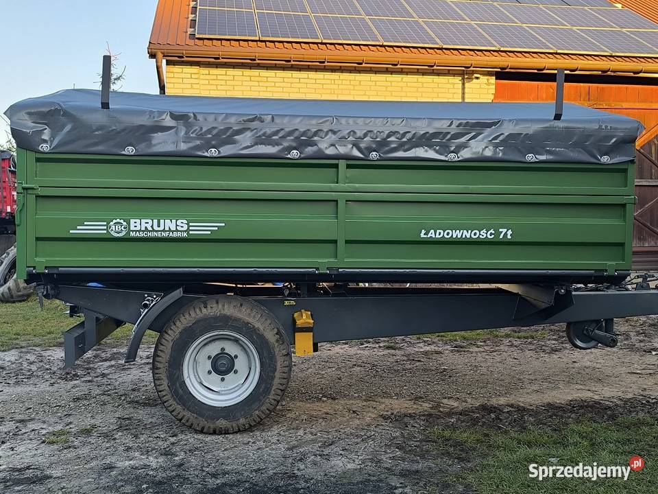 Przyczepa 1osiowa niemiecka BRUNS wywr3str Nowa Przyczepy rolnicze Lichty