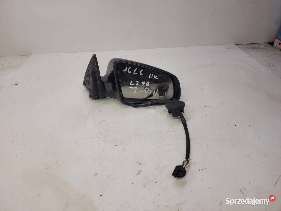 LUSTERKO PRAWE AUDI A6 C6 LZ7Q 7 PIN UK Przystajń sprzedam