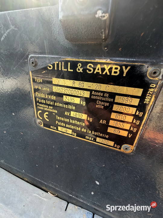 wózek widłowy elektryczny STILL R6020 Compact Działoszyn