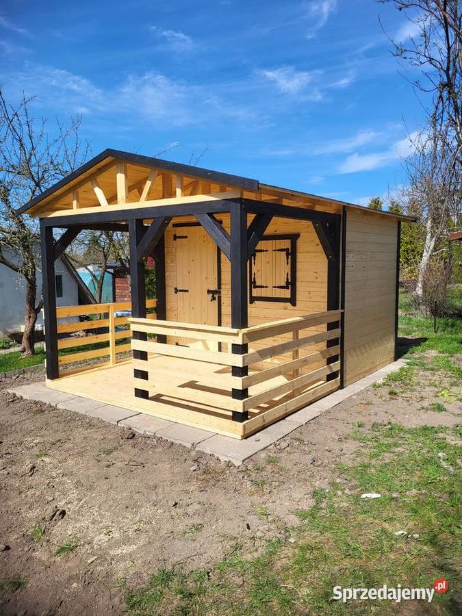 Domek narzędziowy ogrodowy z tarasem montaż kraj Szczecin sprzedam