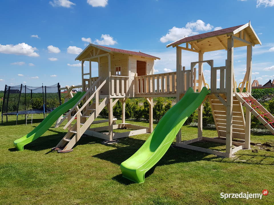 Place zabaw domek dzieci huśtawki montaż Poznań