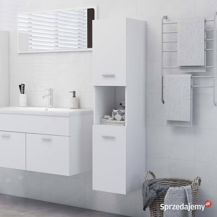 Szafka łazienkowa biała 30x30x130 materiał mazowieckie