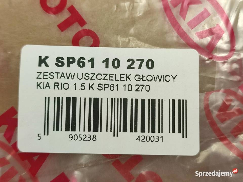 ZESTAW USZCZELEK GŁOWICY KIA RIO 15 16V 0005