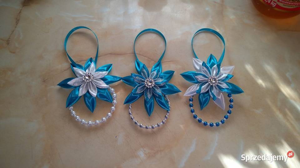 Wiszący kwiat kwiatek z perełkami perełki Krosno Odrzańskie