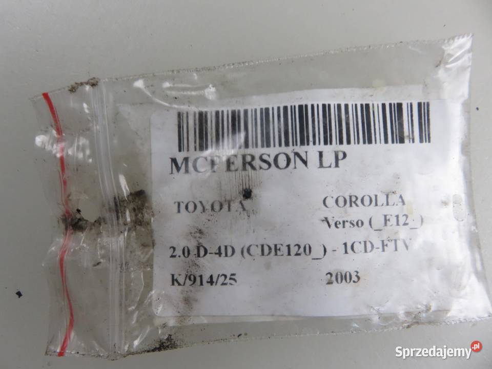 MCPERSON LEWY PRZEDNI TOYOTA COROLLA E12 20 D4D osobowe