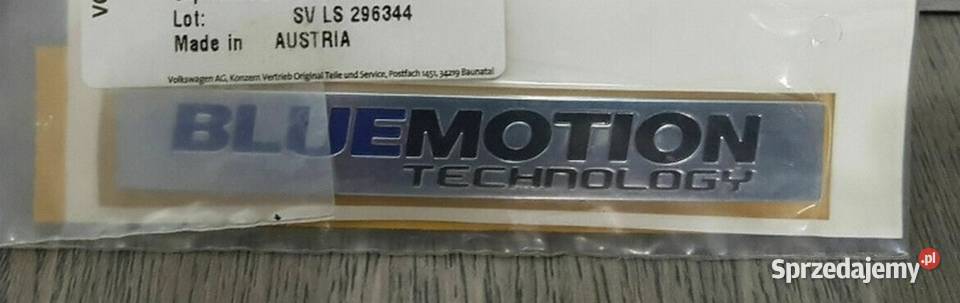 NOWY mat matowy znaczek Bluemotion do VW klejany Zamość