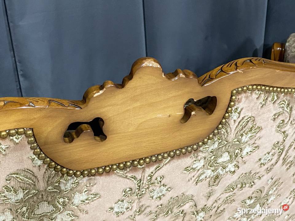 Barokowy komplet wypoczynkowy sofa czteroosobowa