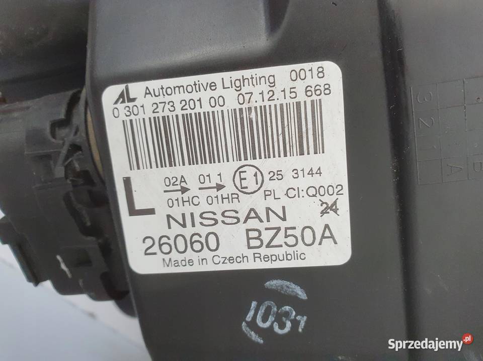 LAMPA LEWA Nissan NV400 1021r PRZEDNIA lewy lubelskie Rudka sprzedam