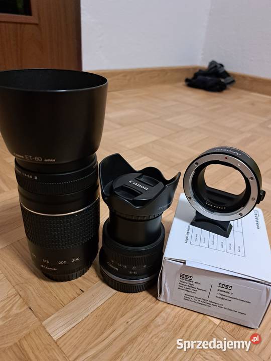 Sprzedaż obiektywu cannon Rf 1855 mm i EF75300 Warszawa