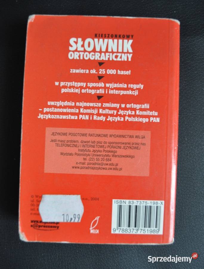 Kieszonkowy słownik ortograficzny WWichrowska Warszawa