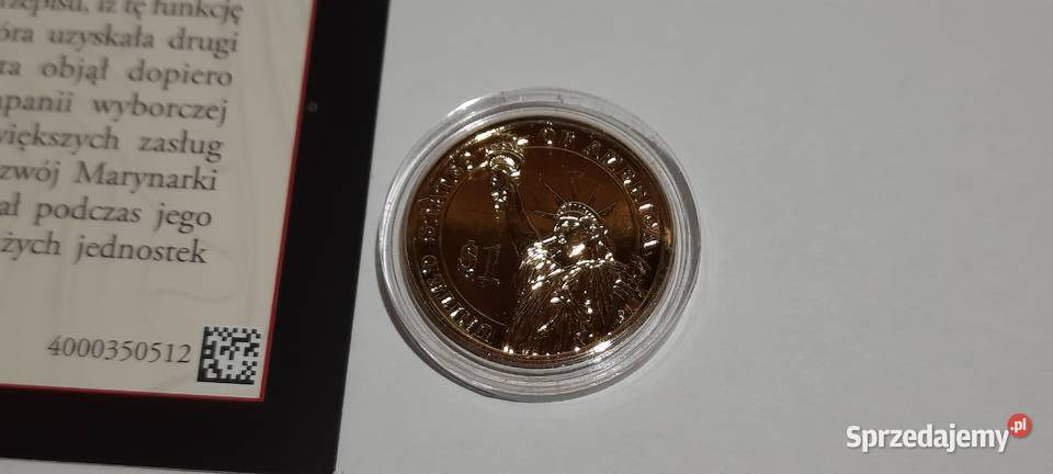 moneta 1 Dolar John Adams 2007 CERTYFIKAT X9343 Numizmatyka Warszawa