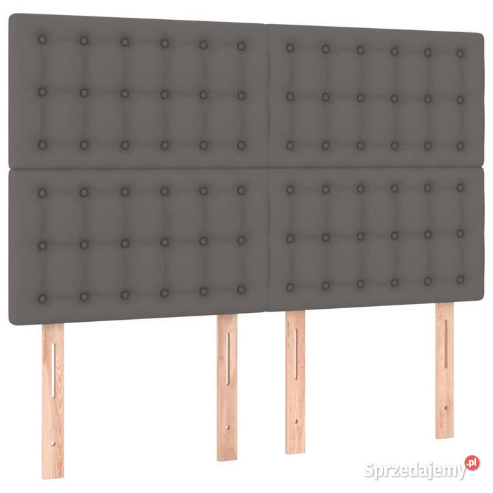 Zagłówki do łóżka 4 szare 72x5x7888 sztuczna