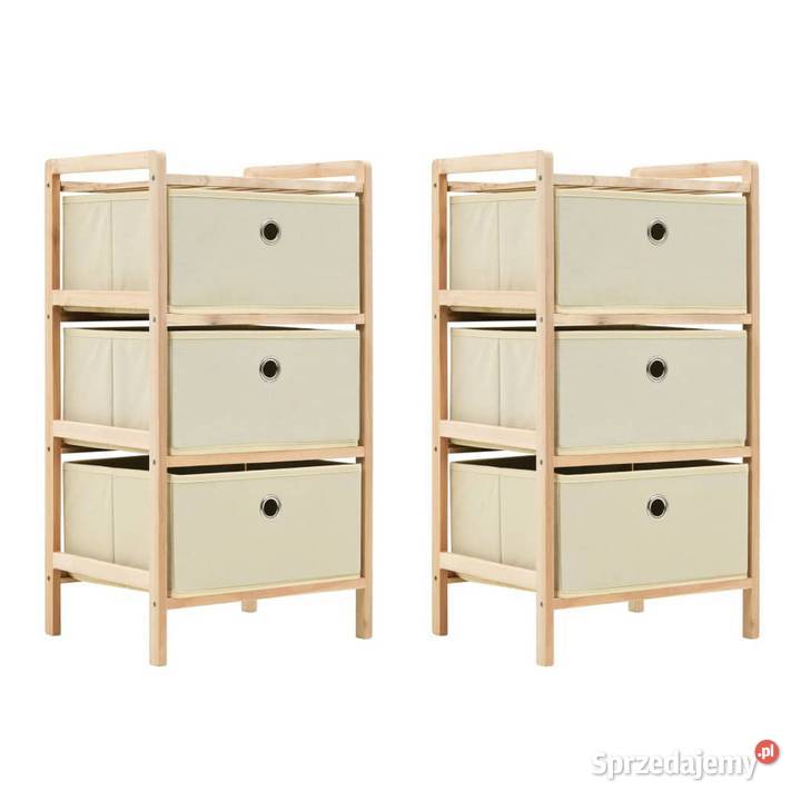 vidaXL Regał z 3 koszami z tkaniny drewno mazowieckie Warszawa