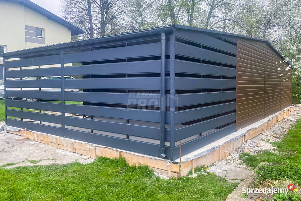 Garaż Blaszany 10x6m wiata 4x6m 2x Brama Uchylna opolskie Opole