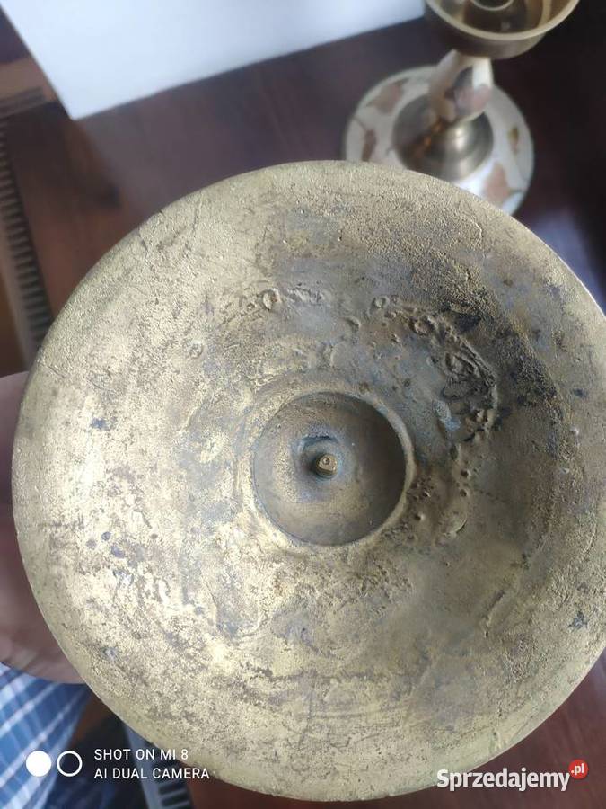 Wyjątkowa para zabytkowych mosiężnych Kraków