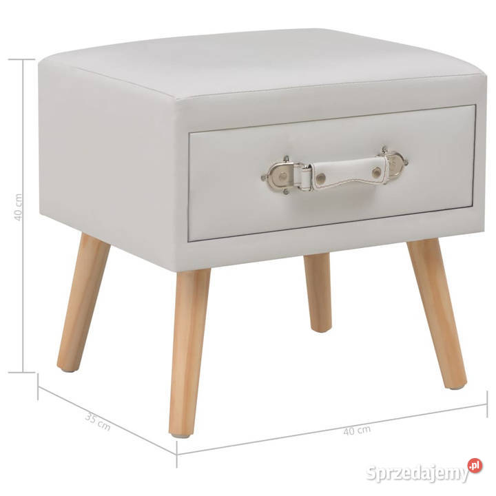 Szafka nocna biała 40x35x40 sztuczna skóra Warszawa sprzedam