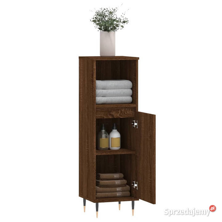Szafka łazienkowa brązowy dąb 30x30x100 WM831555 Warszawa