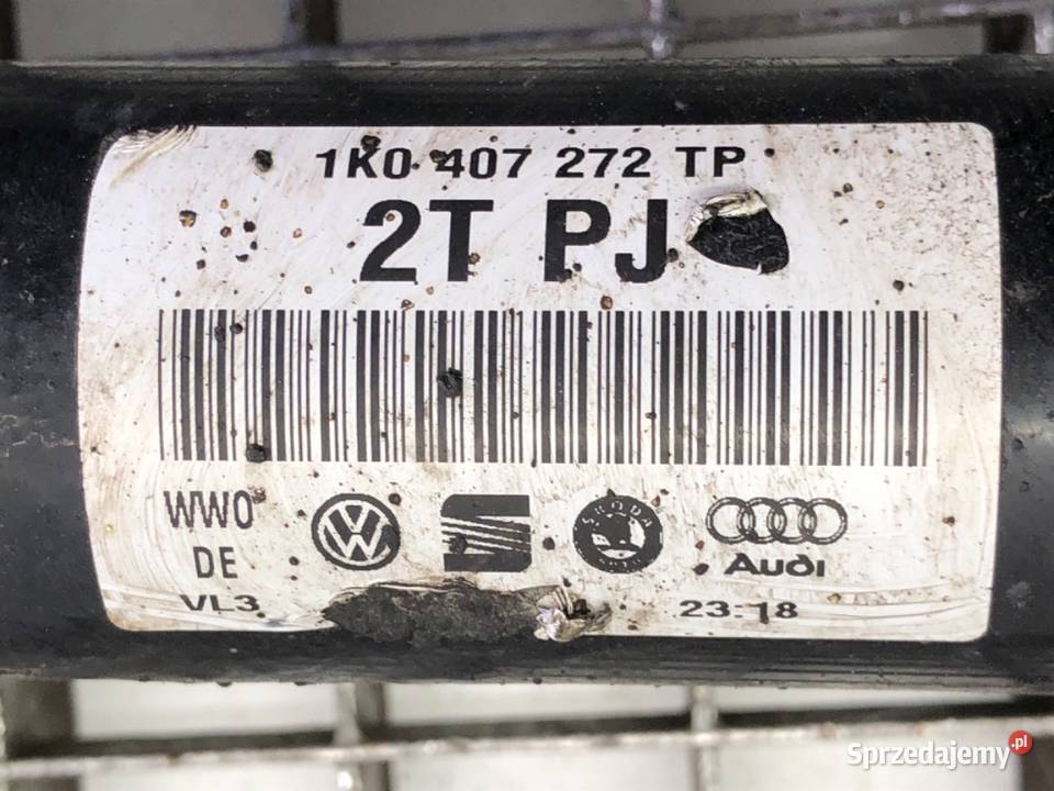 PÓŁOŚ PRAWY PRZÓD VW PASSAT B7 1K0407272TP 20 osobowe