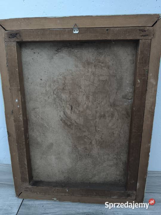 Piękny obraz olejny portret kobiety z dzieckiem Łódź