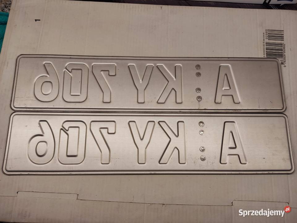 Tablica rejestracyjna Niemcy 2 sztuki AKY706 sprzedam