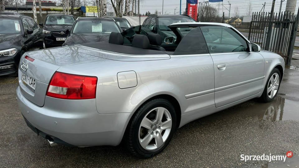 Audi A4 Cabrio24i V6170OPŁACONY Bezwypadkowy Kabriolet