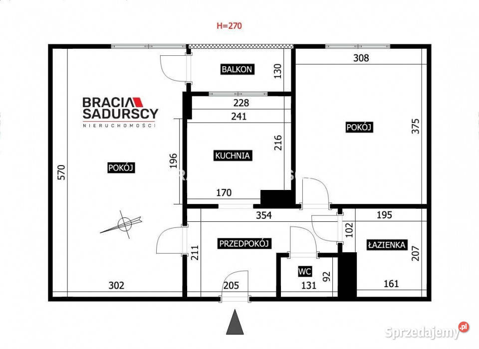 wynajmu mieszkania Kraków 45m2 2 pokoje
