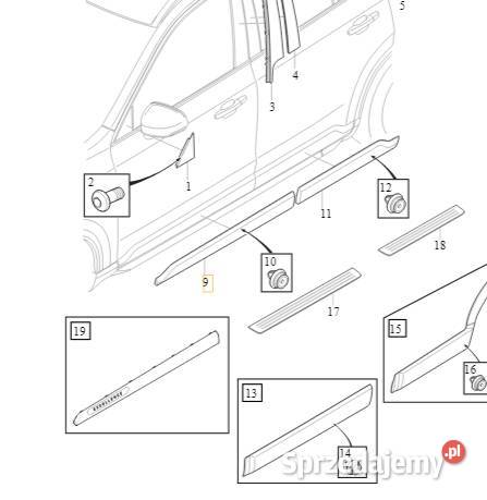 VOLVO XC90 II przednia lewa listwa drzwi chrom Bielany Wrocławskie