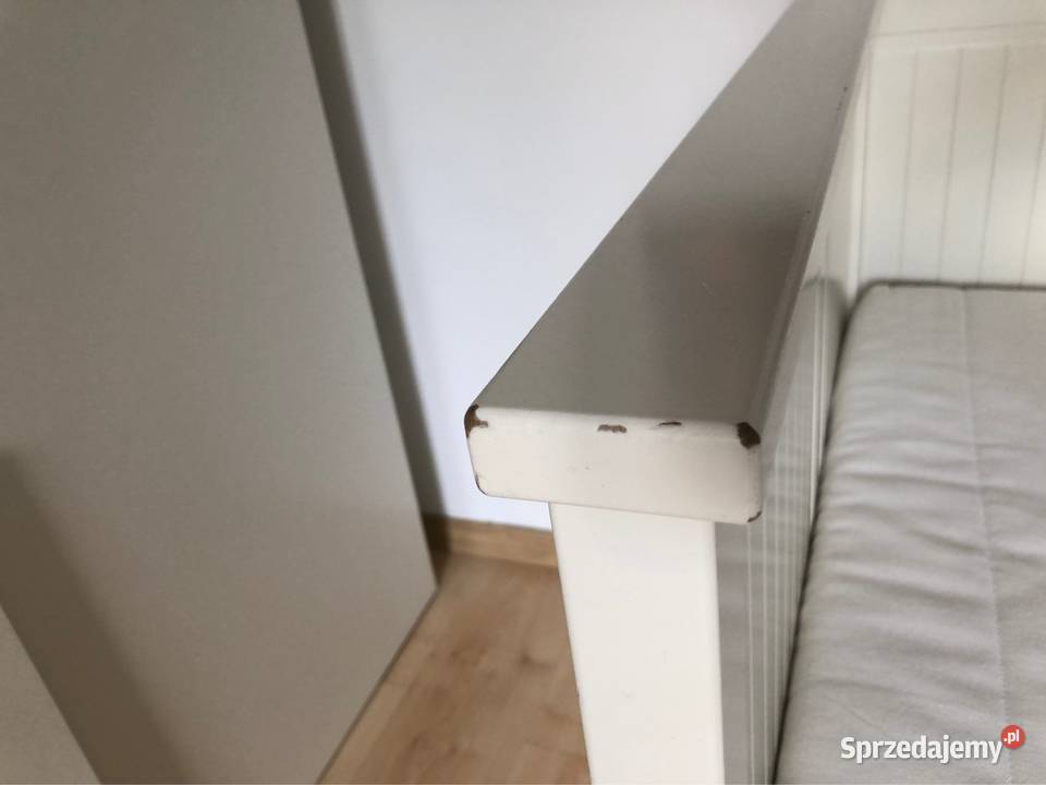 Łóżko HEMNES białe rozkładane z materacami duże łódzkie Łódź