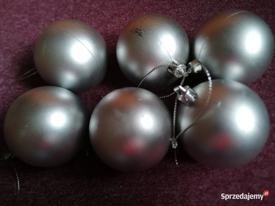 Bombki srebrne nietłukące sztuk 6Ozdoby