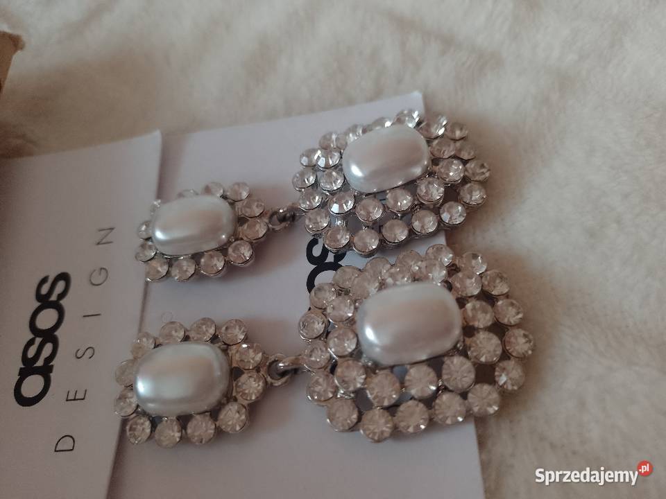 ASOS Bogato zdobione kolczyki ślubne z Londynu małopolskie Kraków