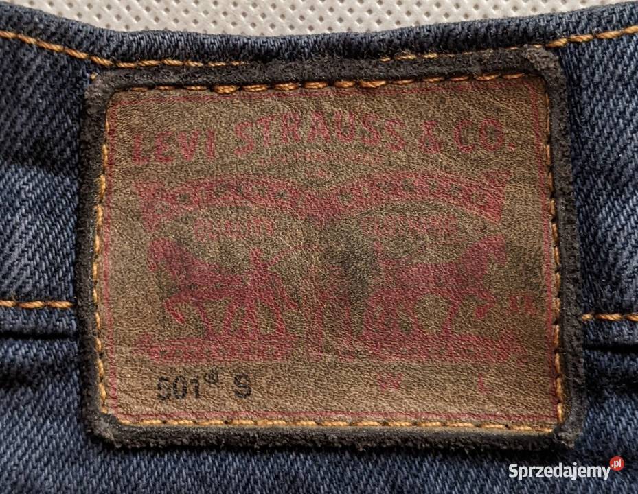 Levis 501 Skinny Jeans W28 L30 Made in China Bez wzoru