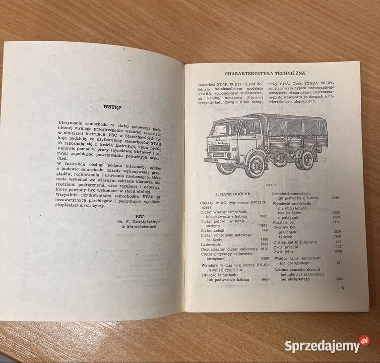 instrukcja obsługi samochodu ciężarowego Star 29