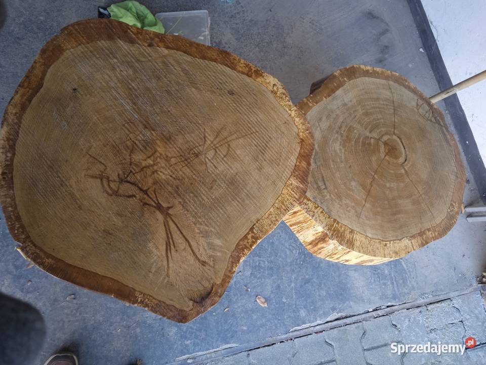 Stolik kawowy z plastra dębu 8cm Wieluń