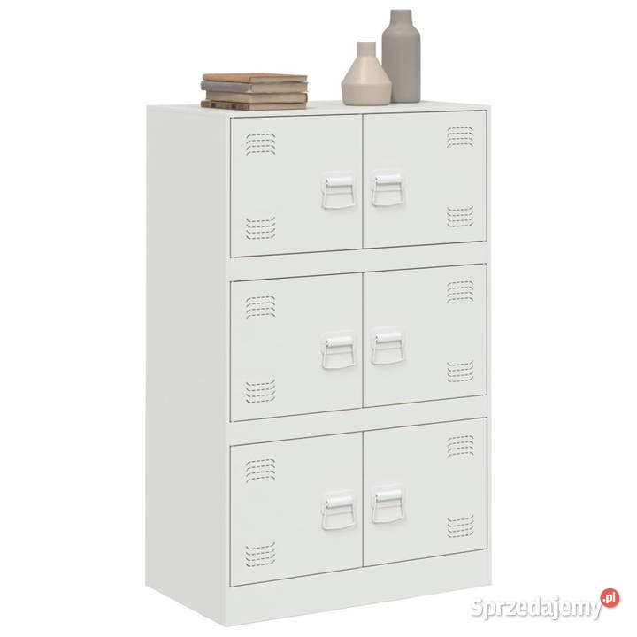 Szafka boczna biała 67x39x107 stal WM841660 Warszawa