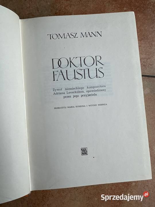 Doktor Faustus Tomasz Mann czytelnik wydanie 2 Poznań