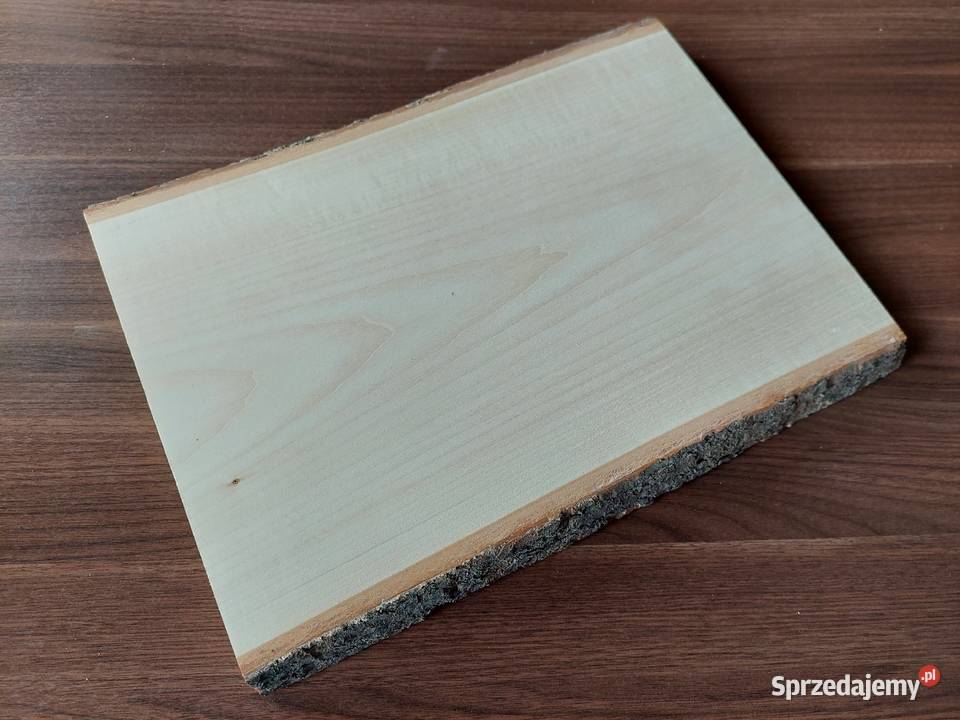 Deska lipowa z korą 40x225x25 rzeźba ikony Rękodzieło Łódź