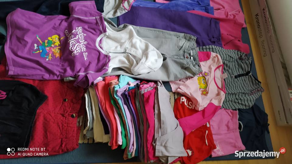 ubrania dziewczęce rozmiar 122 128 paka ubrań 62 Komplety i zestawy Poznań sprzedam