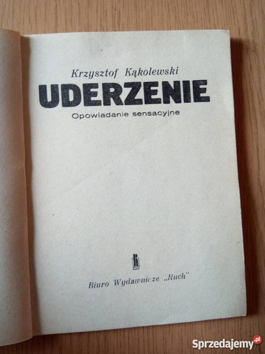 Uderzenie książka młodzieżowa Krzysztofa Dąbrowa Górnicza sprzedam