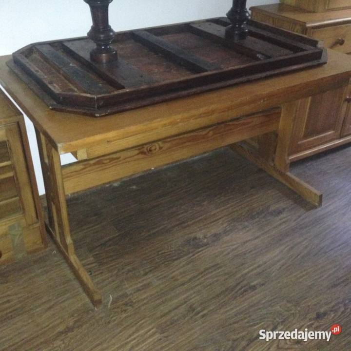 Sosnowy duży rozsuwany  drewniany stół