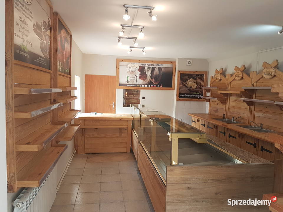 Drewniane meble sklepowe regały Bełchatów